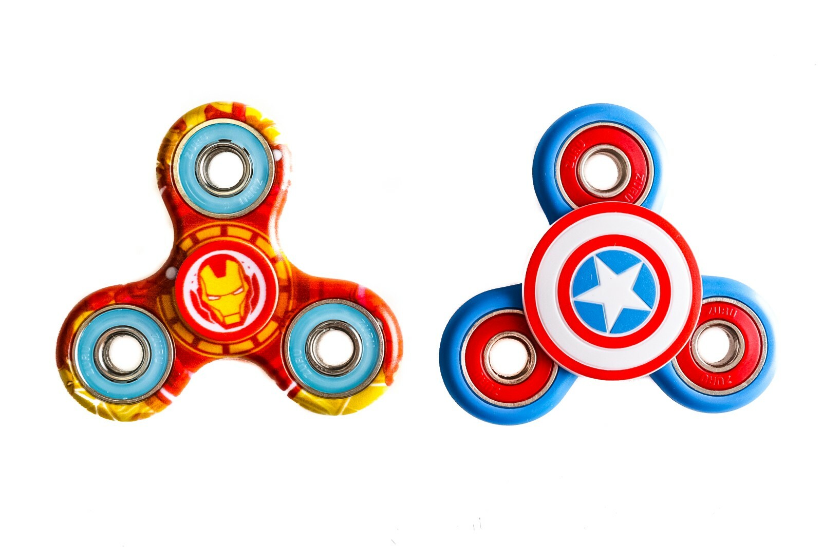 The Avengers 2 Fidget Spinner Bundle Iron Man & Captain America Comic Book