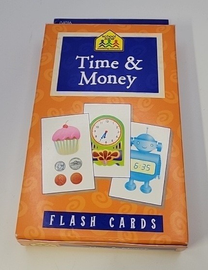 Vintage School Zone Time & Money Flash Cards