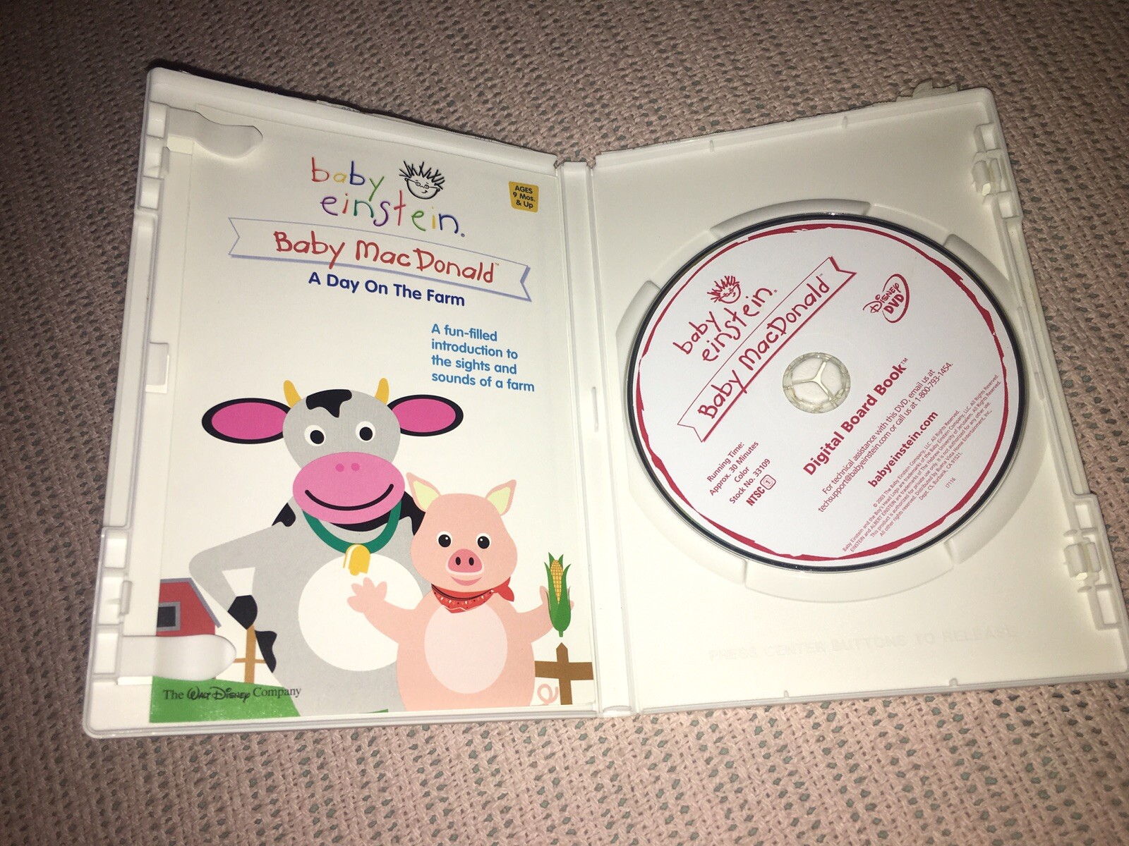 Baby Einstein MACDONALD Neptune Galileo Bach Da Vinci DVD Digital Board Book Set