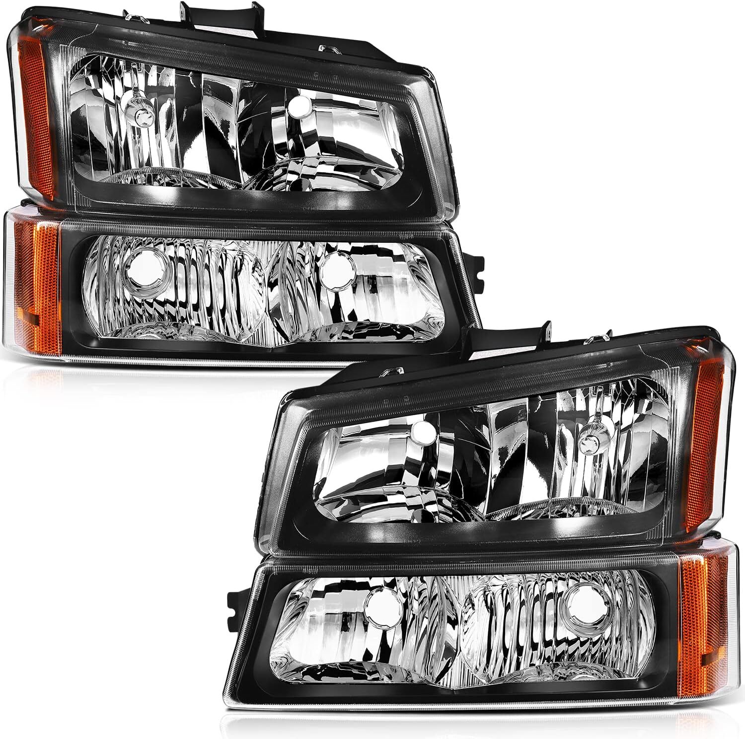 LSAILON Headlight Assembly Replacement Fit For Chevy Avalanche 1500 2500
