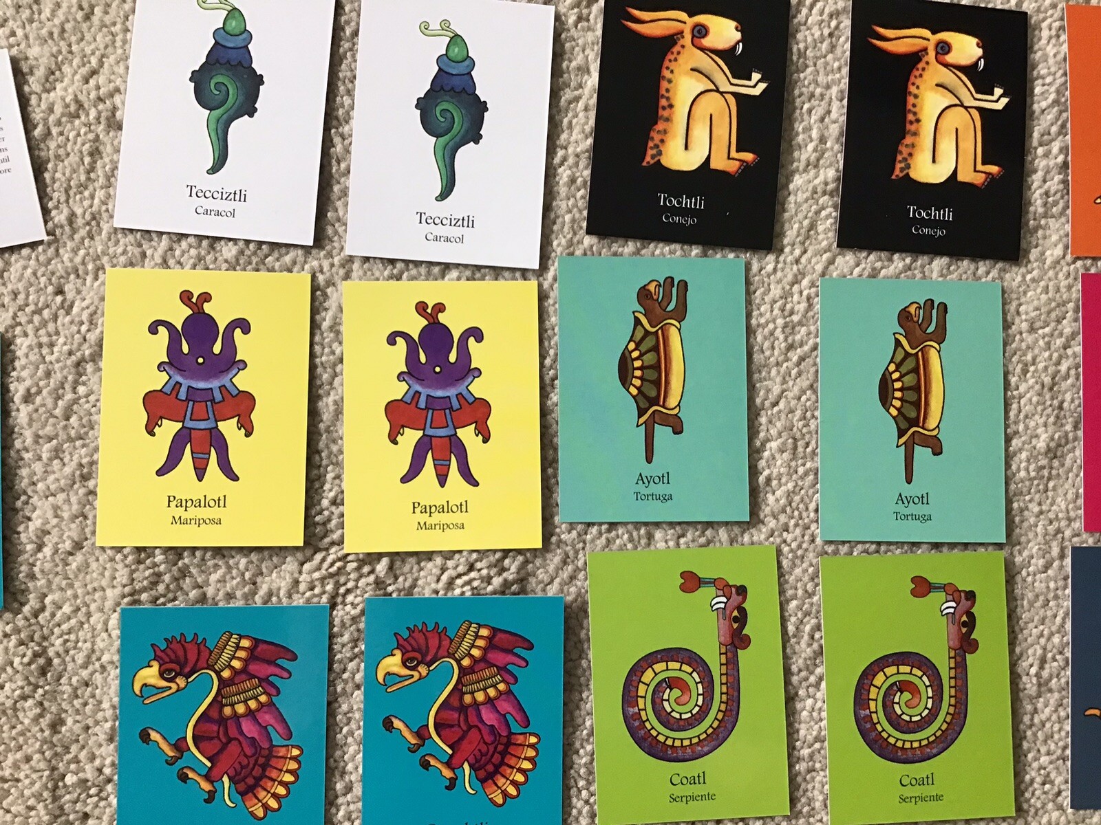Memorama Animals of Pre-Hispanic Mexico 64 Cards Memory Matching Game in Case