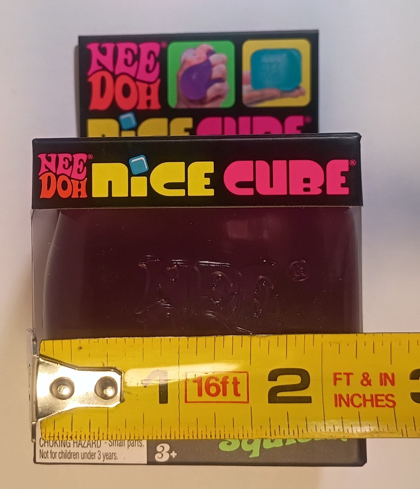 Nee Doh Needoh Nice Ice Cube Super Solid Squish Squishy Fidget Toy Purple InPack