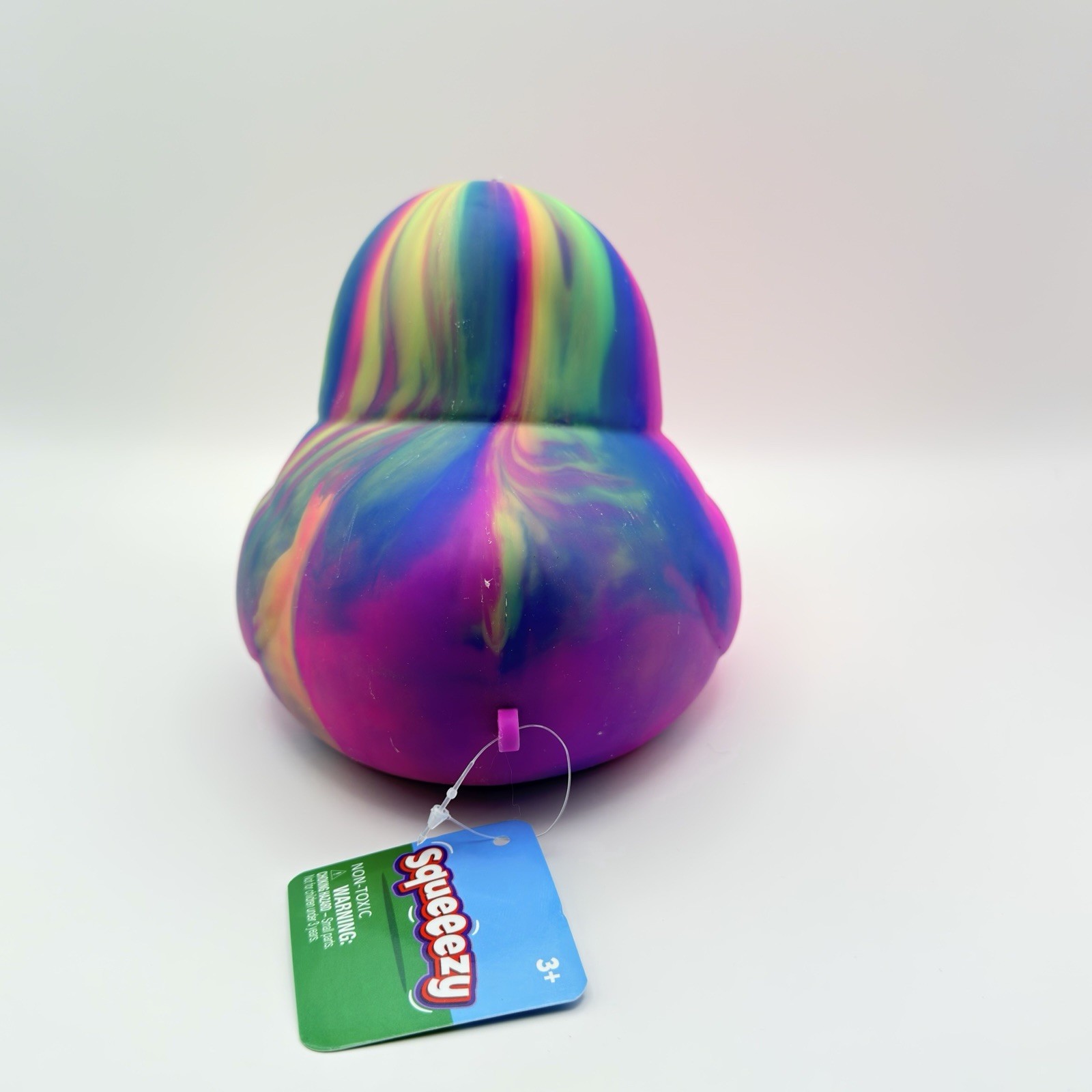 NEW Toymendous Squeeezy VIRAL Rainbow Jumbo Squeeezy Tye Dye Duck Squish Toy