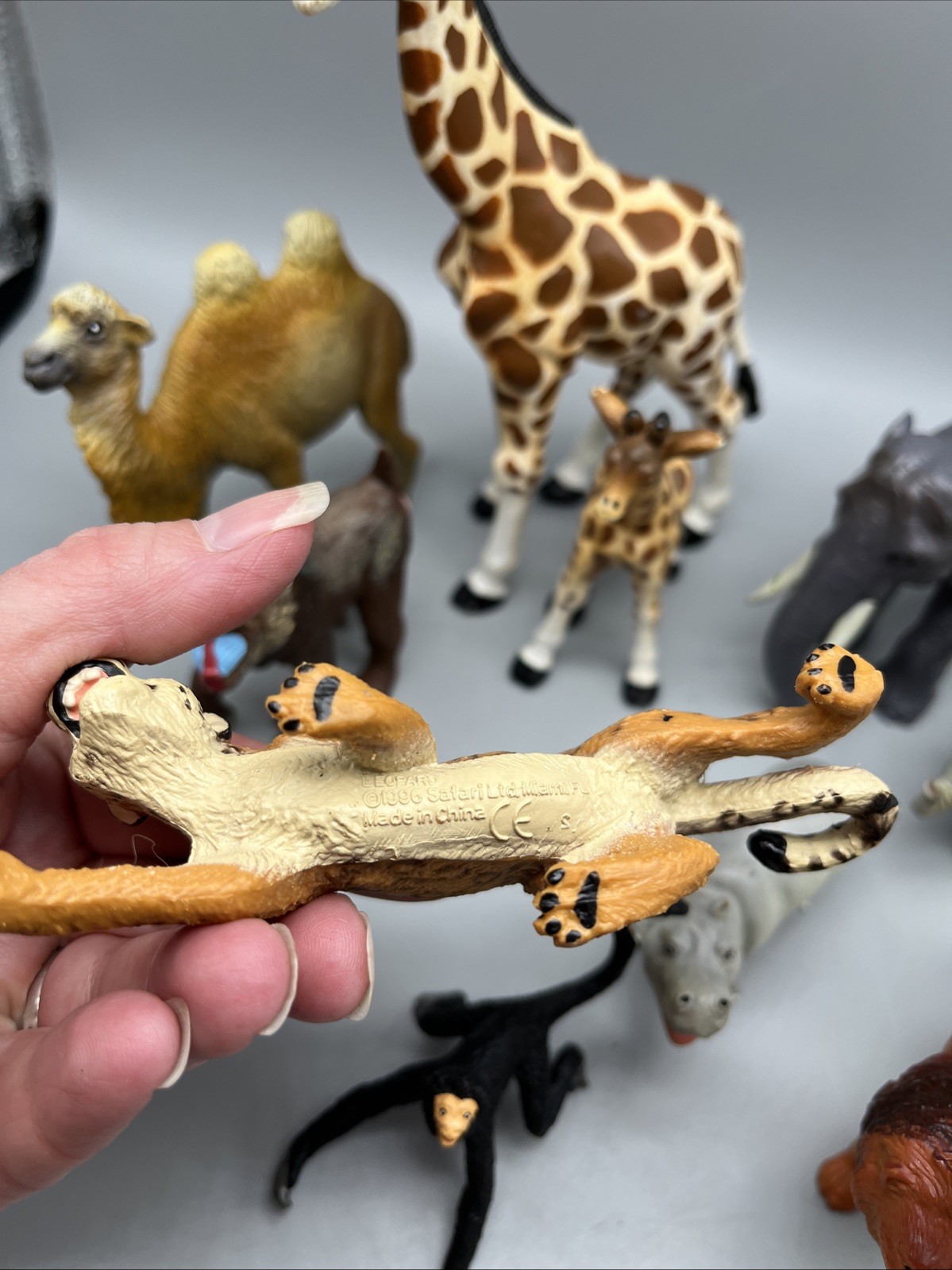 Lot of 10 Safari LTD, 1990s African Animals Plastic Lg Elephant by Terra-Babbet