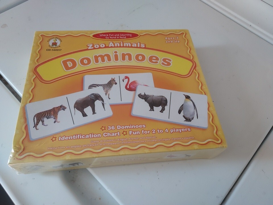 Dominos Zoo Animals, Ages 3 And Up. Sealed New