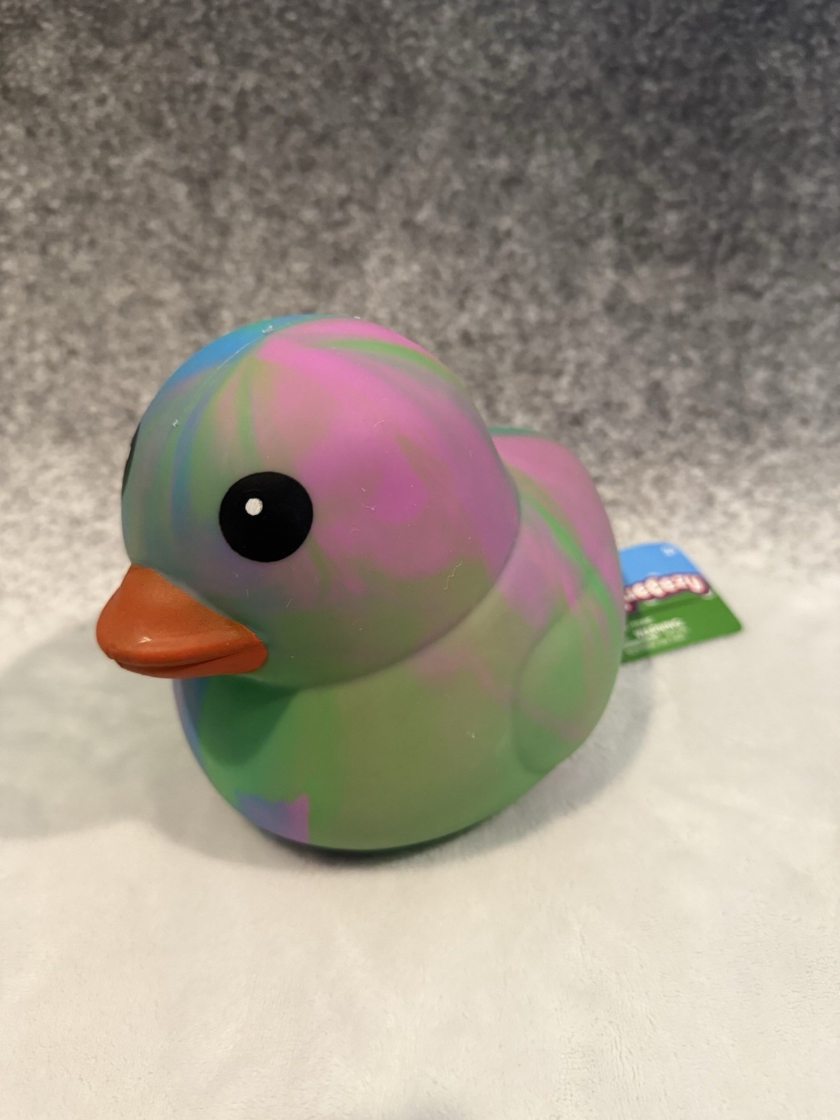 NEW Toymendous Squeeezy VIRAL Rainbow Jumbo Squeeezy Tye Dye Duck Squish Toy