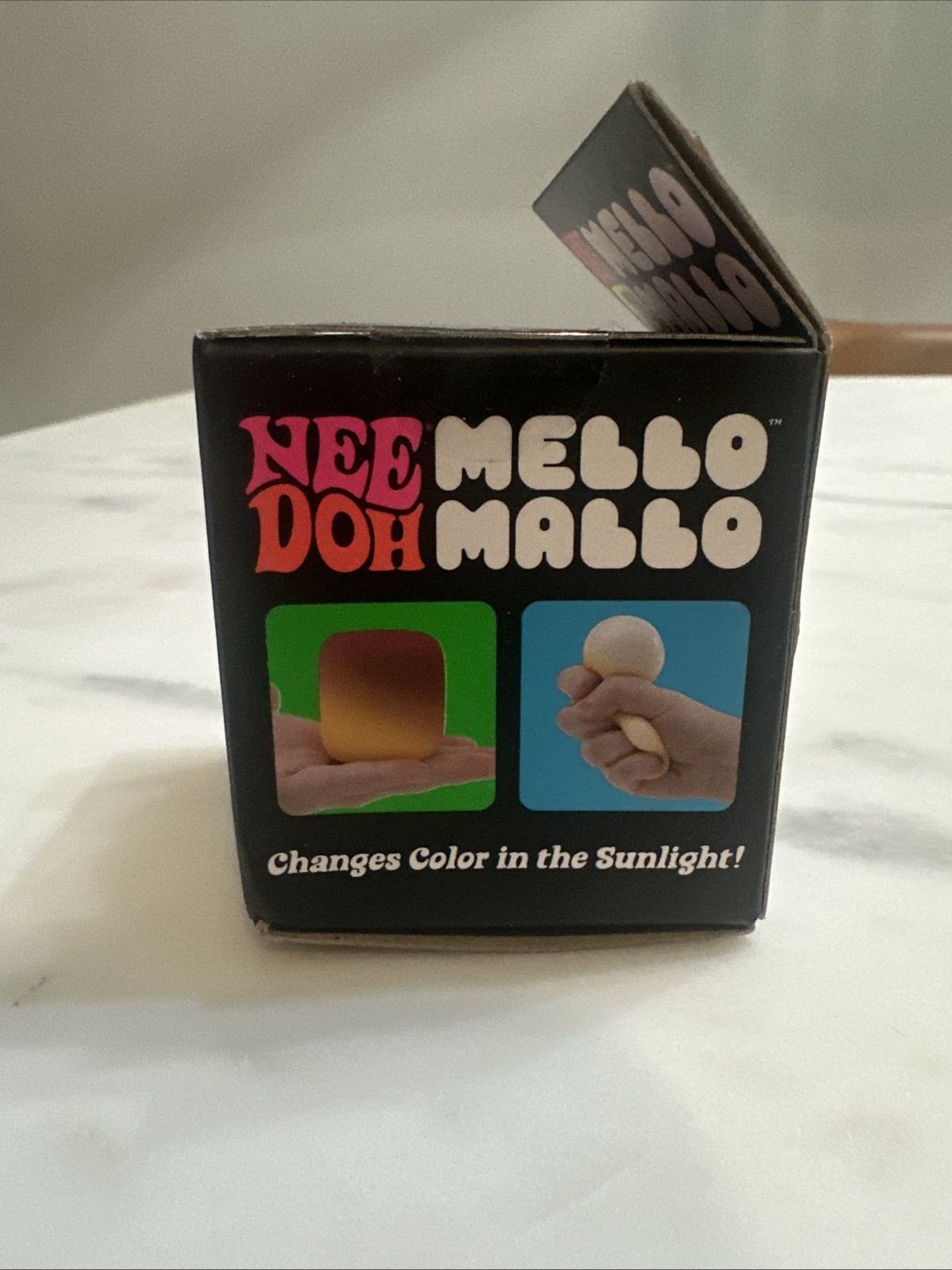 NeeDoh Mello Mallo Yellow Orange Color Change Squishy Toy, Nee Doh Mellow Mallow
