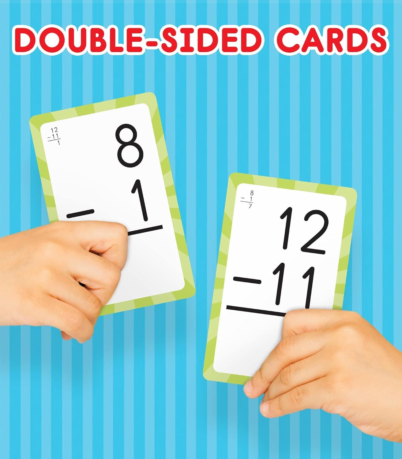Carson Dellosa 4-Pack Math Flash Cards for Kids Ages 4-8, 211 Addition and Subtr