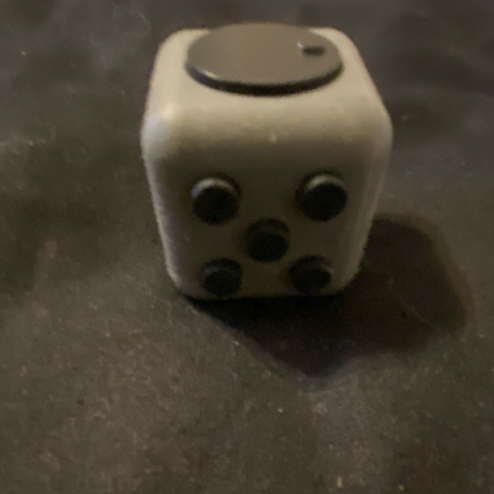 Gray 6-Sided Fidget Cube with Button, Roller, Joystick Mechanisms for Ages 8+