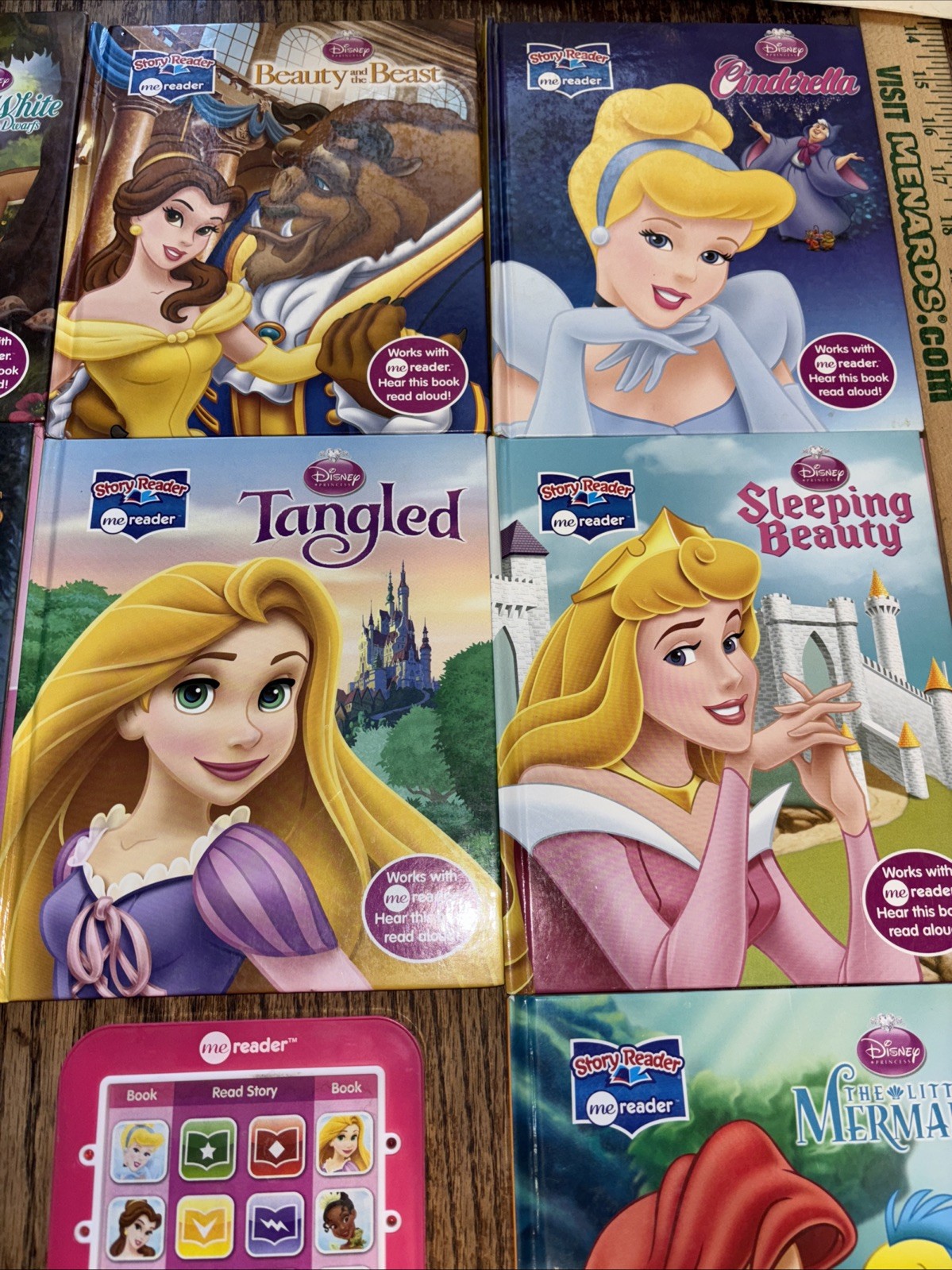 Disney Princess ME READER with 8 Books Electronic Story Reader/ Works Great!