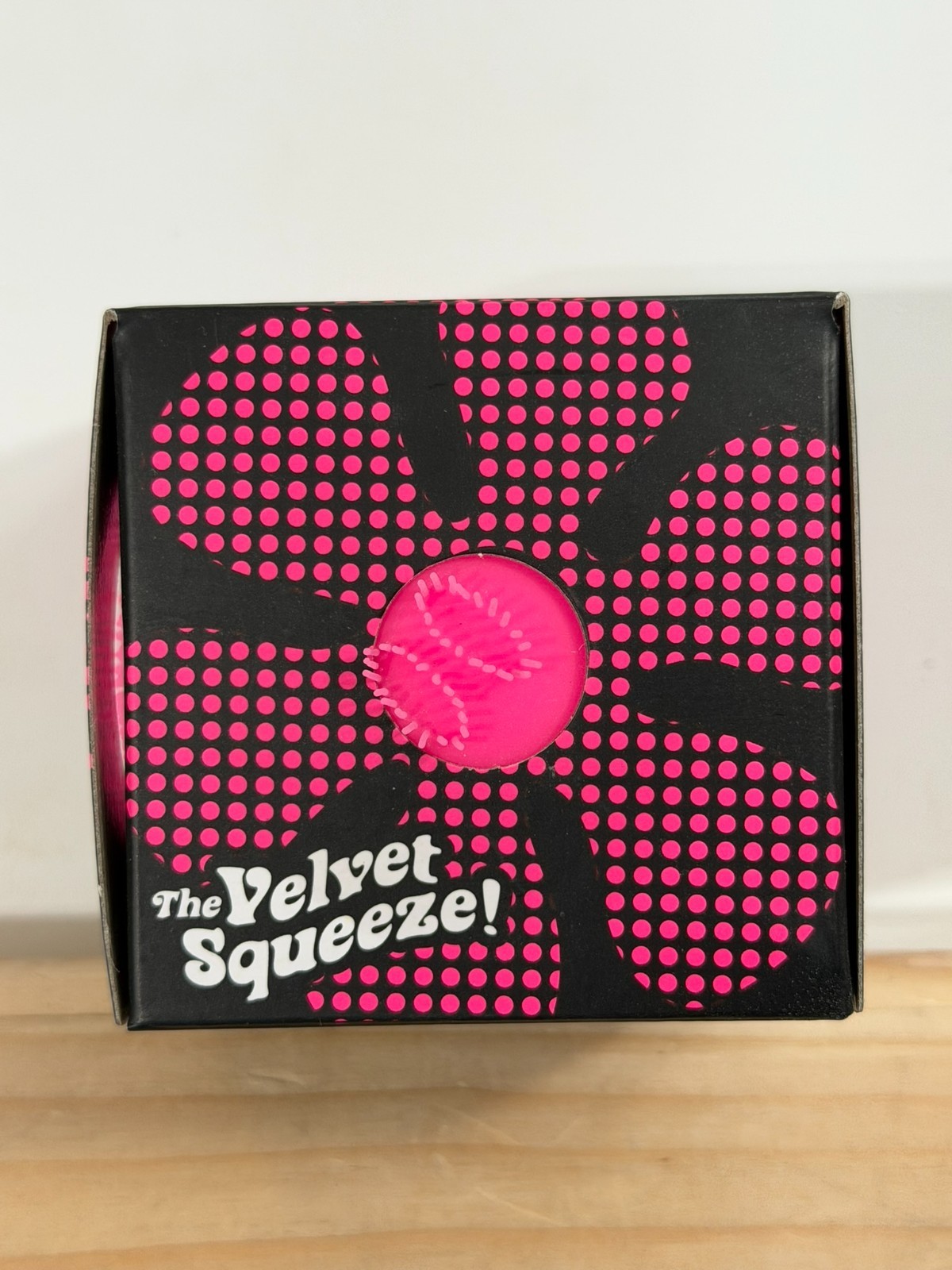 PINK Needoh FUZZ BALL Flower Power Nee Doh Squish Stress Ball NEE-DOH Fuzzball