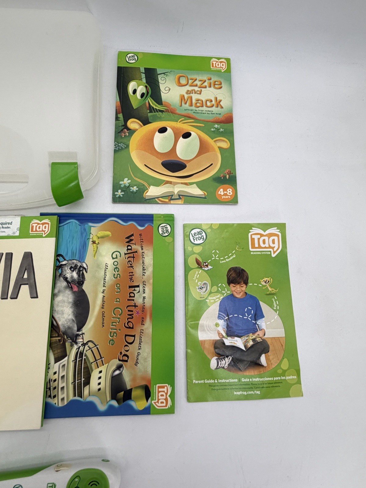 Leapfrog Tag 30704 Reading System Talking Stylus W/ Carry Case & 4 Books Tested