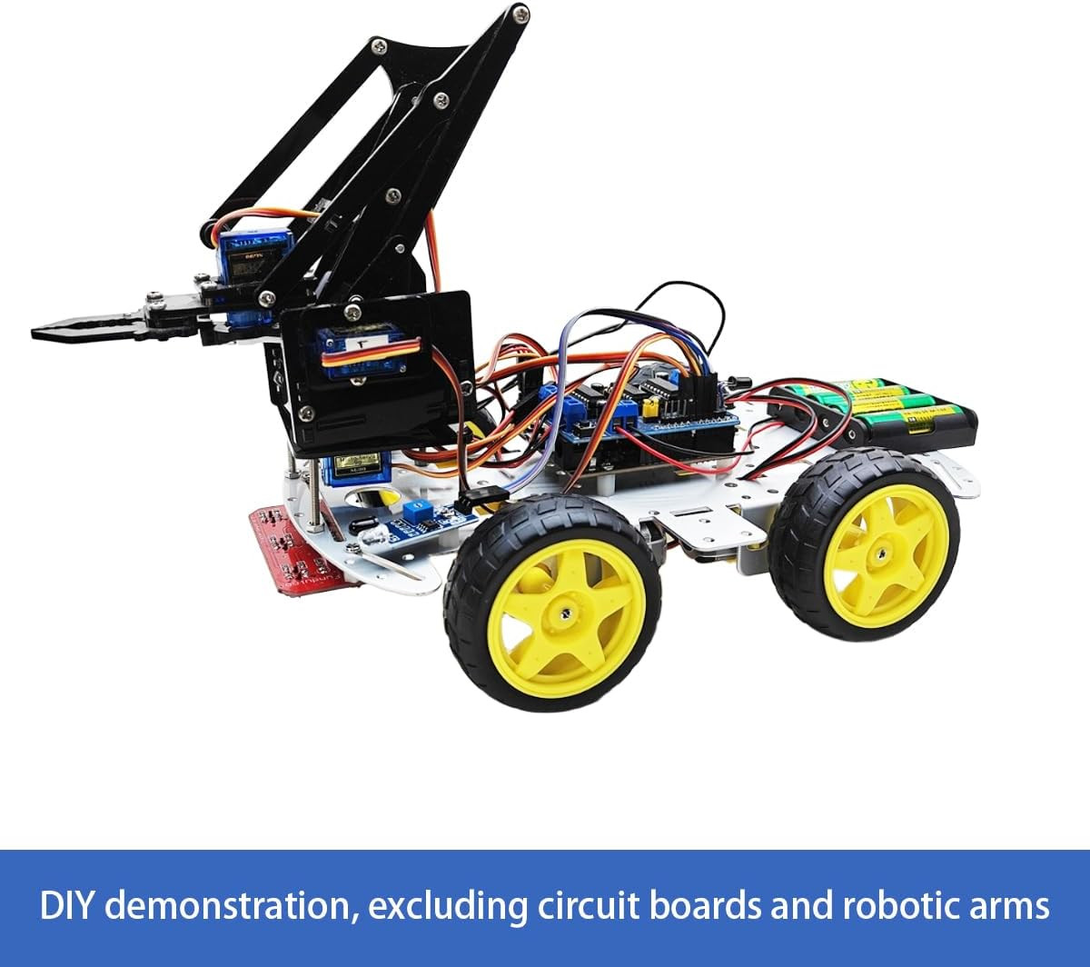 DIY Robot Smart Car Metal Chassis Kit 4WD Car Arduino Programming Kit with TT