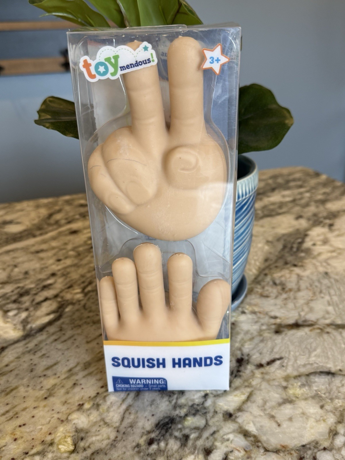 Squish Hands Stretchy Squeeze Toy Stress Fidget Toymendous NEW in Box