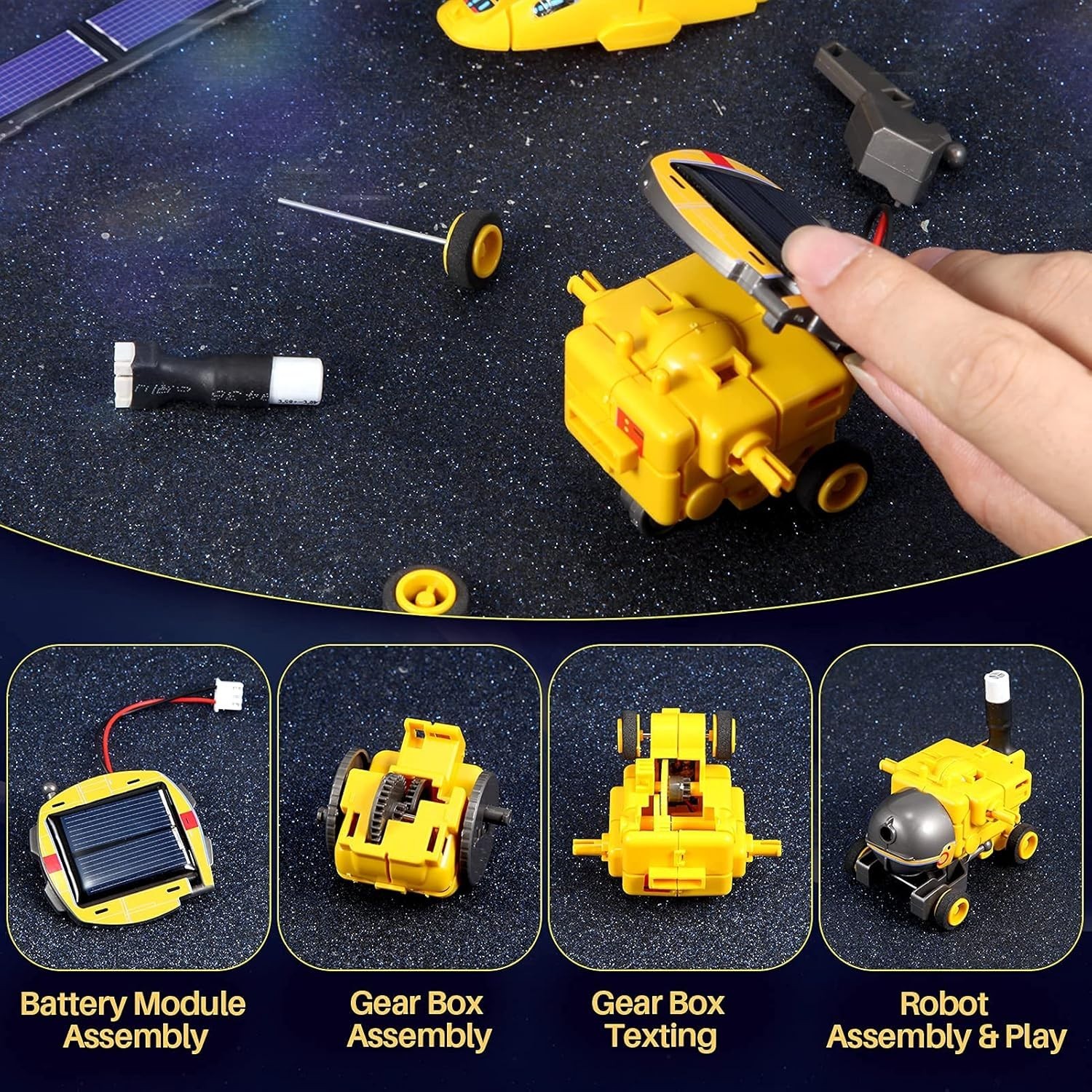 STEM Projects for Kids Age 8-12, Science Kits Boys, Solar Robot Space Toys Gifts