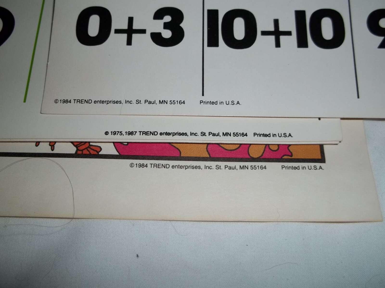 2 VTG TREND enterprises games Number & addition BINGO 1984 & 87 Complete NICE!!!