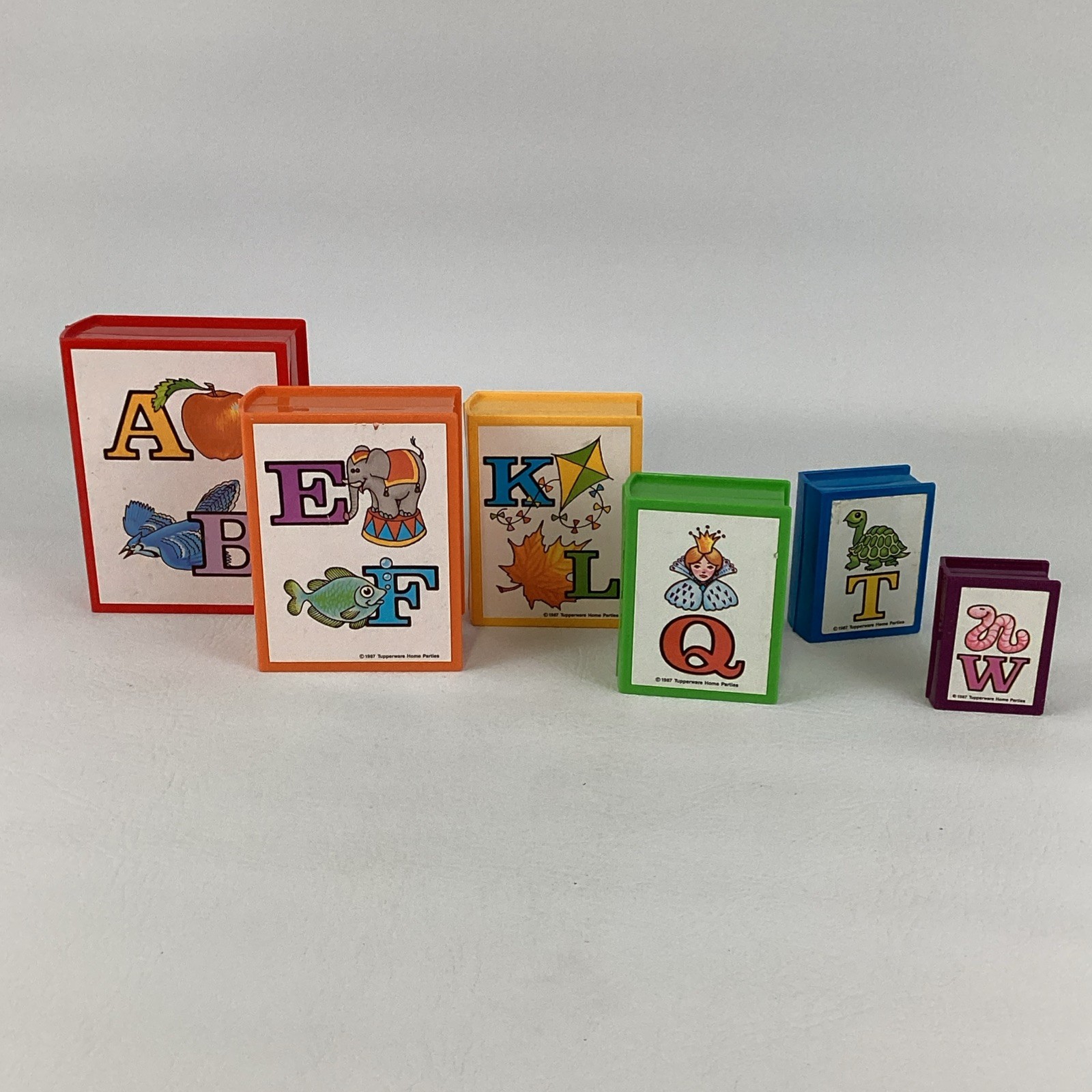 Tupperware Book Worm Nesting Alphabet Book TupperToys Vintage 1987 Complete