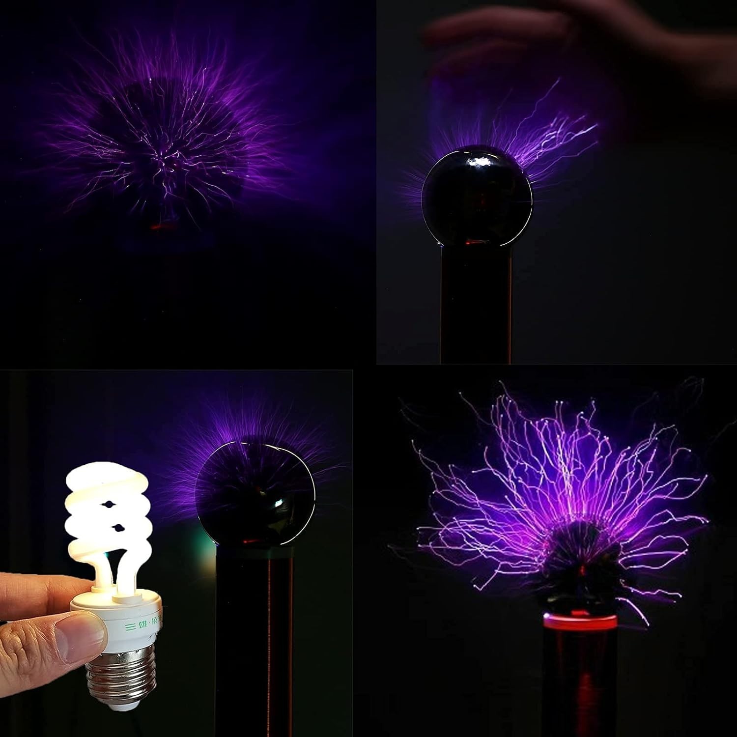 Tesla Coil DIY Kit, Touchable Plasma Ball Spark Gap Arc Generator for Physics…
