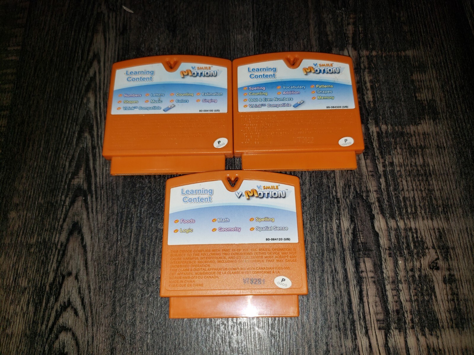 LOT OF 3 GAMES VTECH VSMILE VMOTION Tinkerbell Mickey Mouse Kung Fu Panda