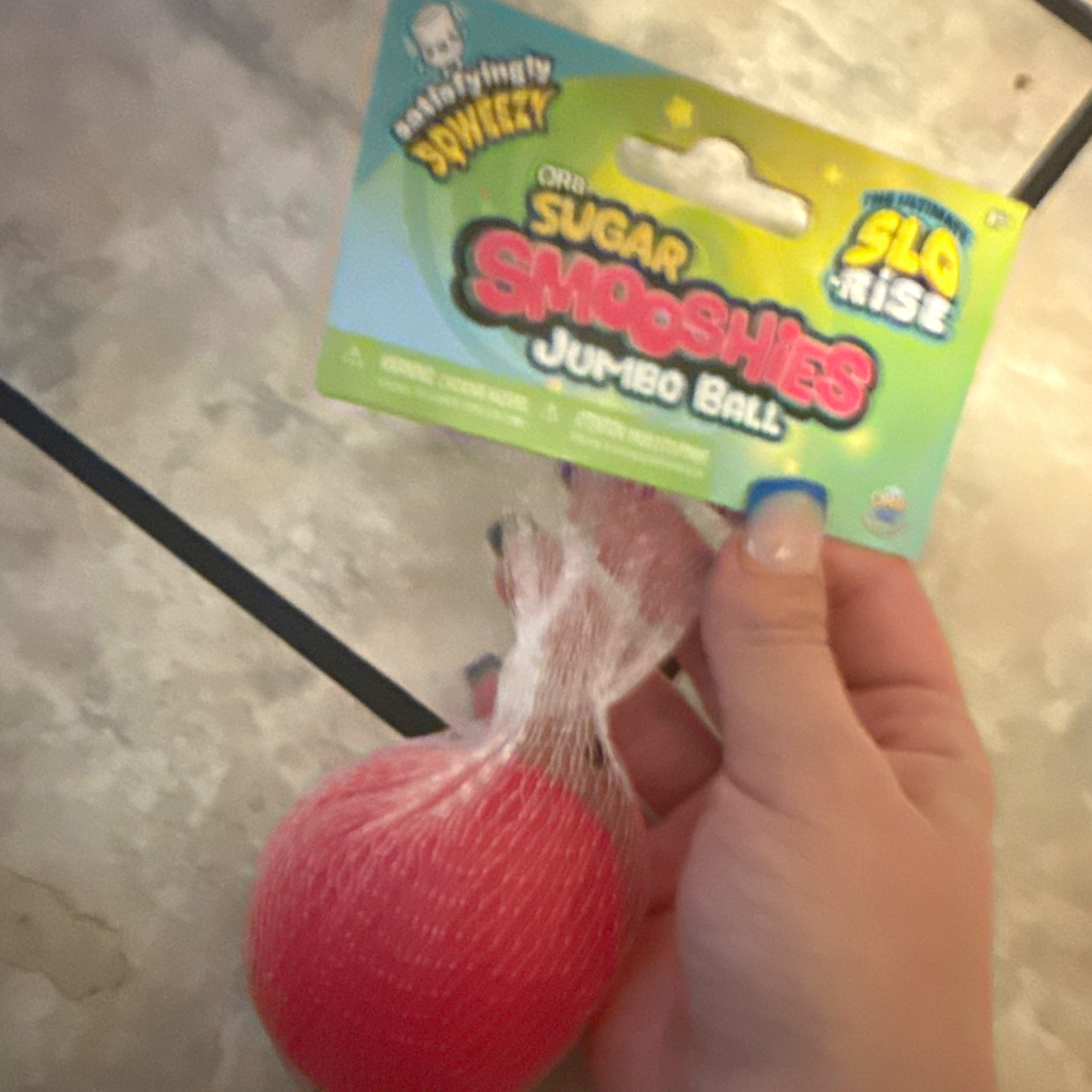 ORB Sugar Smooshies Jumbo Ball Slo Rise Squeezy Toy, Pink Ages 4+ Years