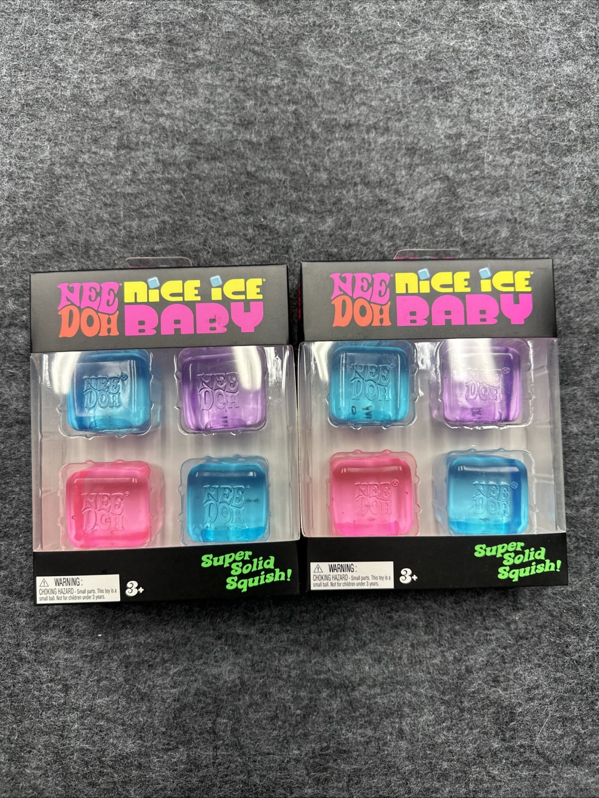 2 X Schylling NEEDOH NICE ICE BABY 4-Pack (Mini Nice Cubes) ~NEW & AUTHENTIC