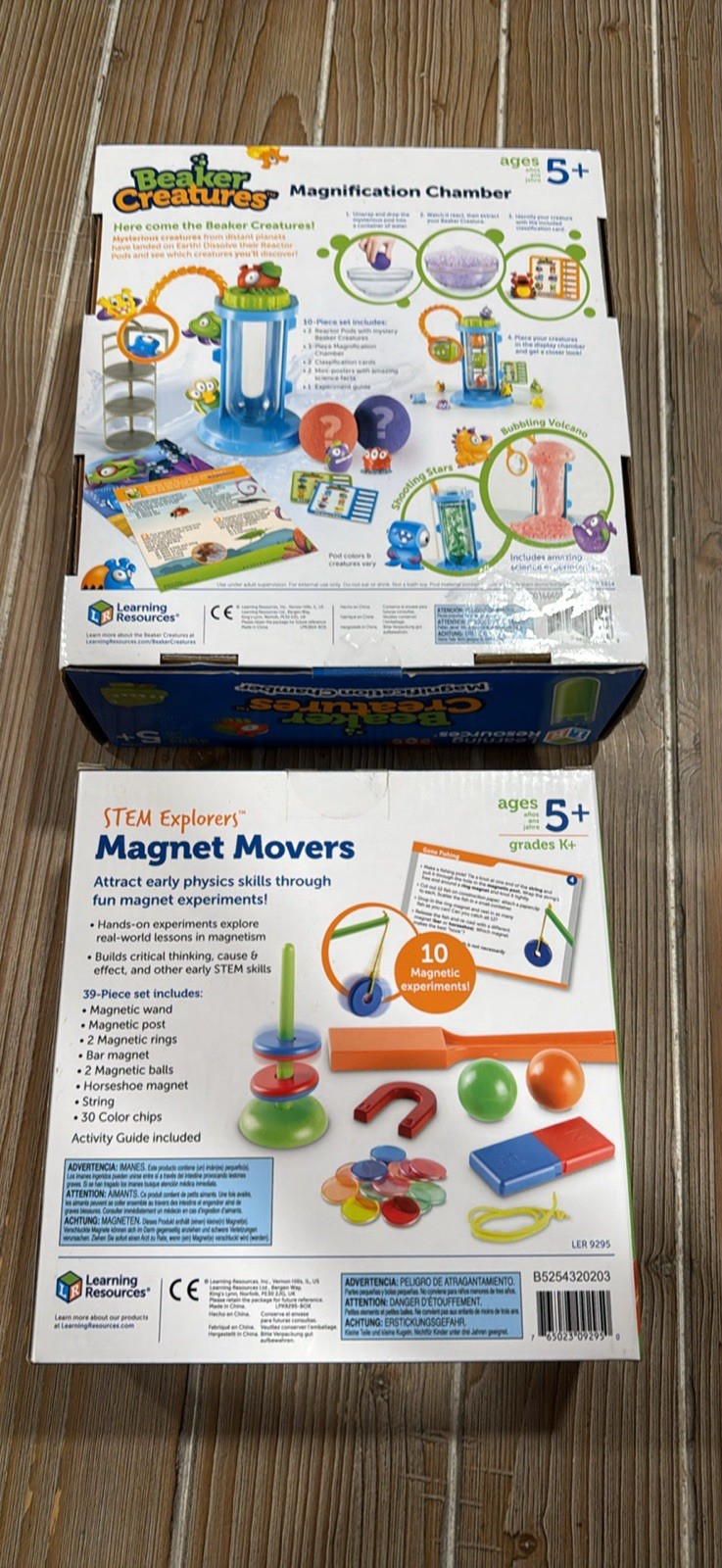 Learning Resources STEM Toy Lot Beaker Creatures Magnification & Magnet Movers