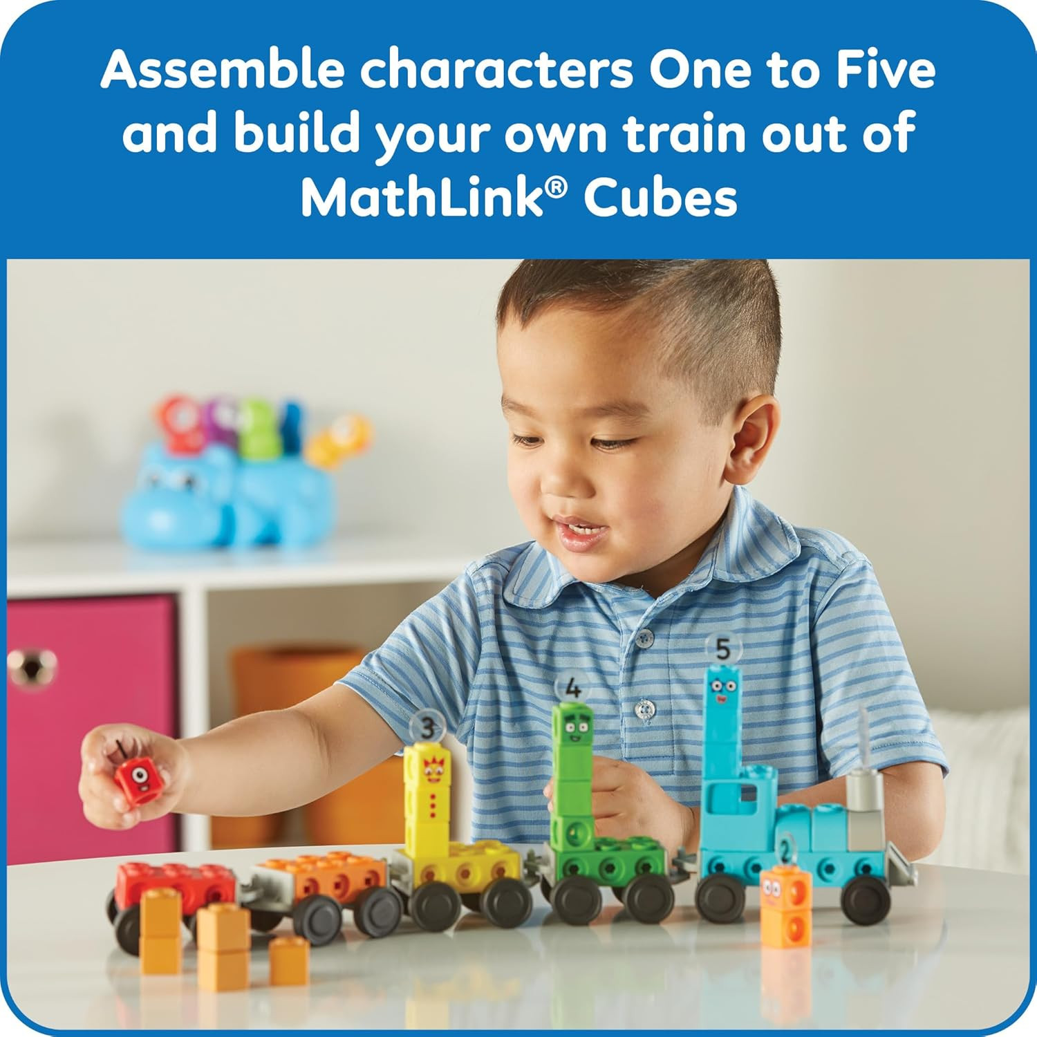Numberblocks Express Train Mathlink Cubes Activity Set, Preschool Learning Activ