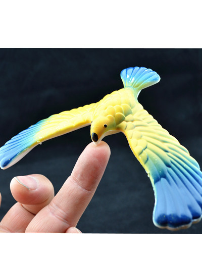 3 Pcs Per Order Cute Balancing Bird With Clear Triangle Stand (Colors May Vary)