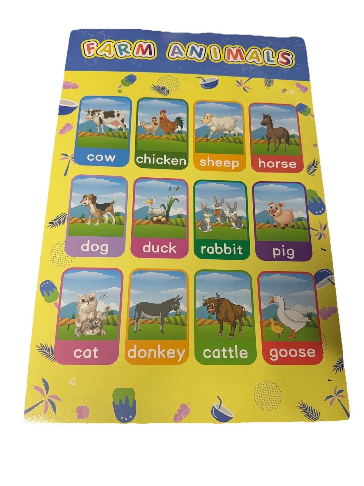 16PCS Educational Preschool Posters Toddlers Kids Perfect for Classroom Teach