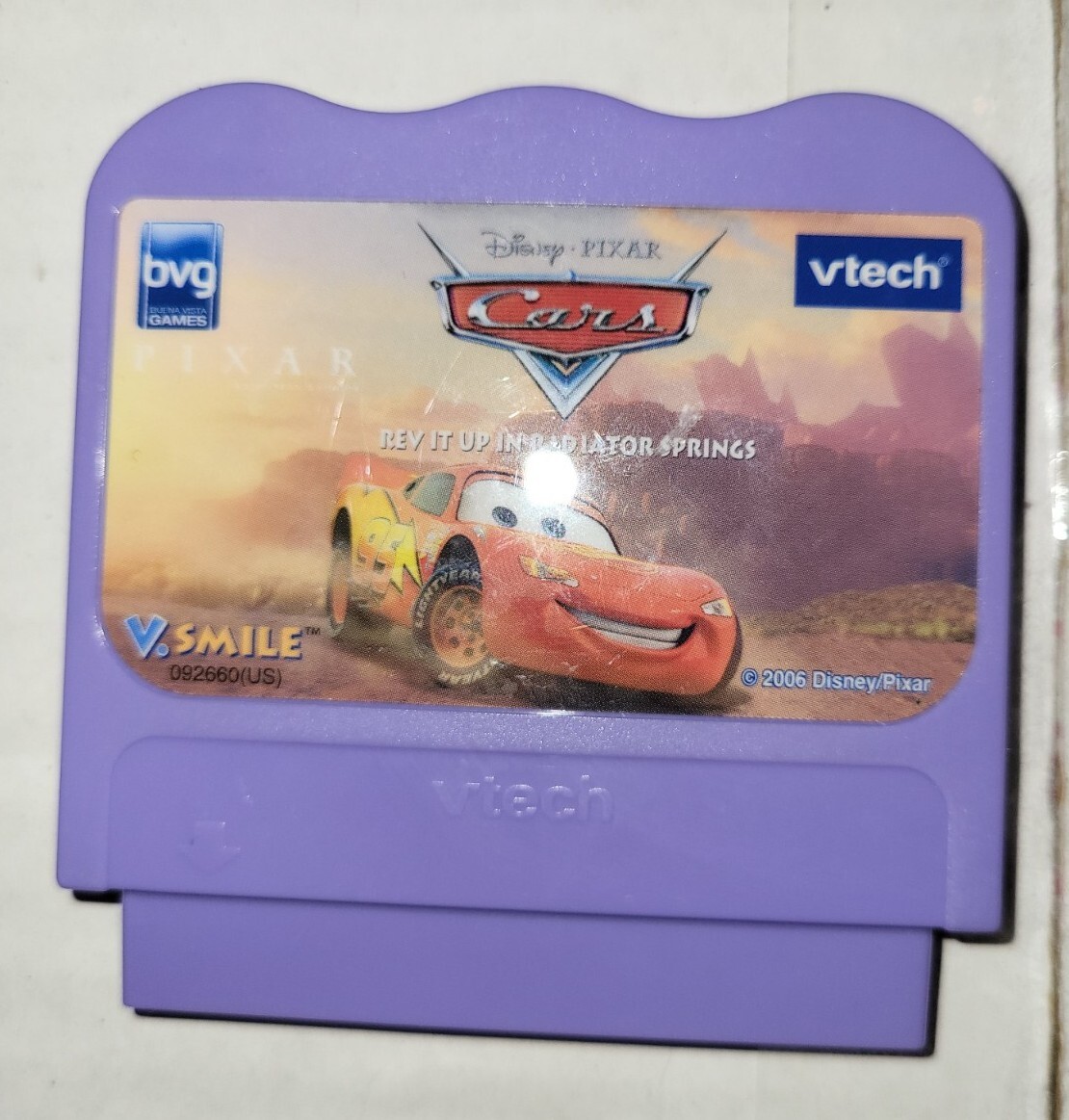 VTech VSmile Disney Pixar Cars Rev it UP Learning Game Cartridge Educational