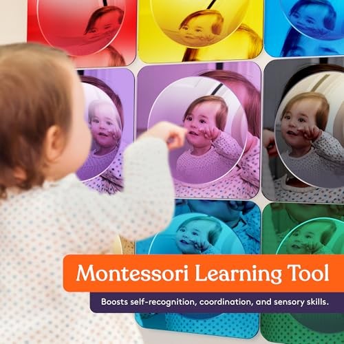 Sensory Bubble Wall Mirror – Multi Color Interactive Acrylic Mirrors for Wall