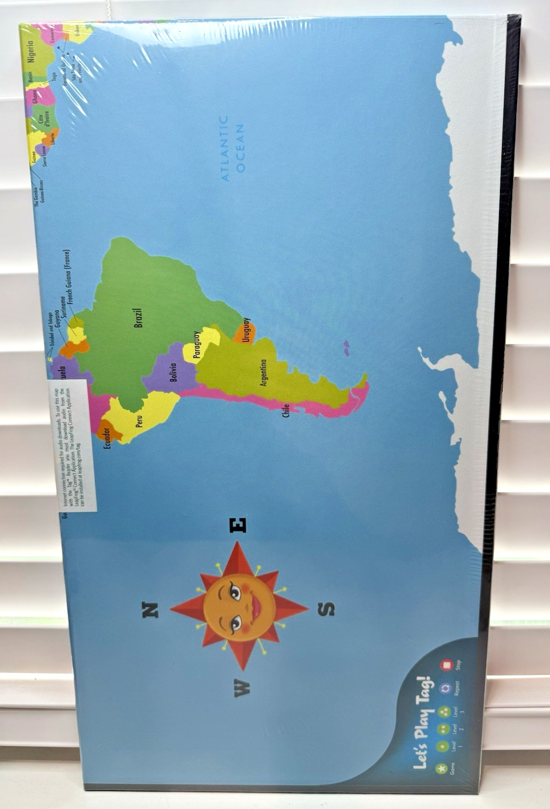 2010 NEW IN OPEN BOX LEAPFROG INTERACTIVE WORLD MAP LEAPWORLD TAG
