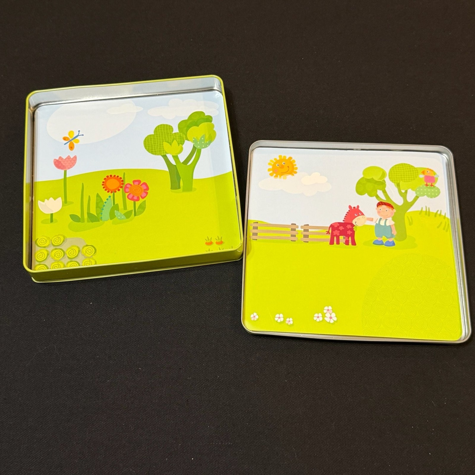 2 HABA Magnetic Games Dress-up Doll Lilli and Peter & Pauline’s Farm Travel Tins