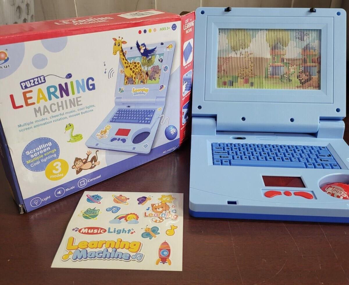 Early Learning Machine Puzzle Laptop For Kids Educational Scrolling Screen *