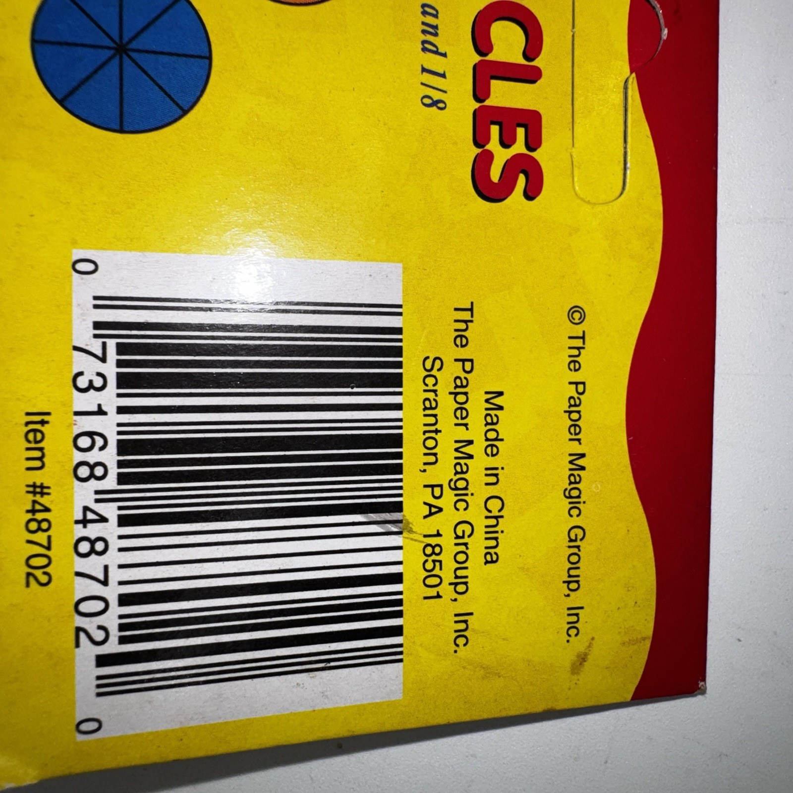 New Old Stock Vintage Basic Fraction Circles Paper Magic Group