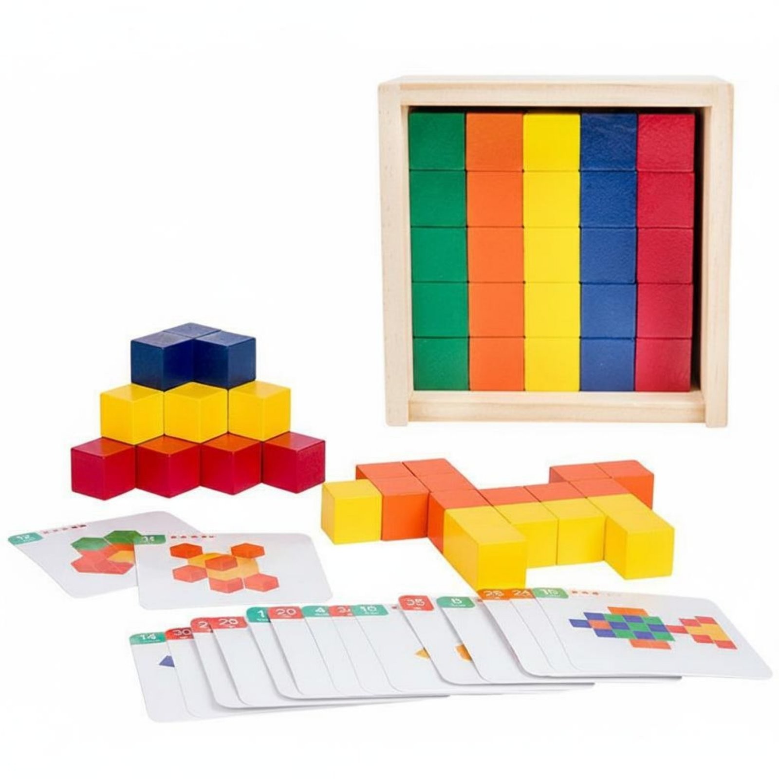 Geometric Game Blocks Child-Centered Colorful Brick Game Hand-Vision