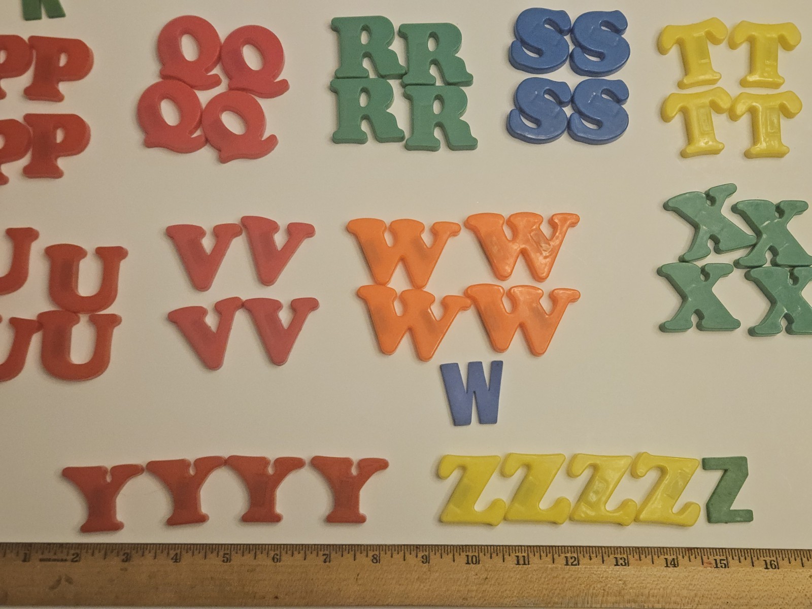Vintage Plastic Letters Magnetic Alphabet Lot of 111 Assorted Letters