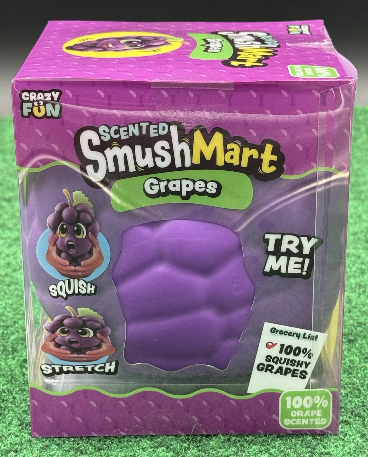 Crazy Fun Scented SmushMart Grapes Squishy Squeezable Stress Reliever New