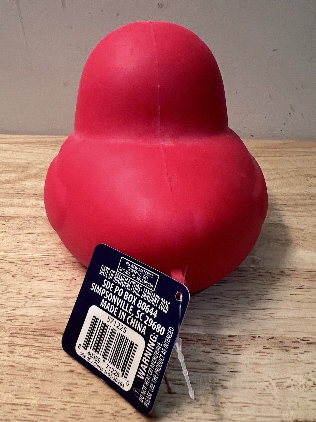 Sunny Days Jumbo Red Squishy Duck Stress Toy New Sealed