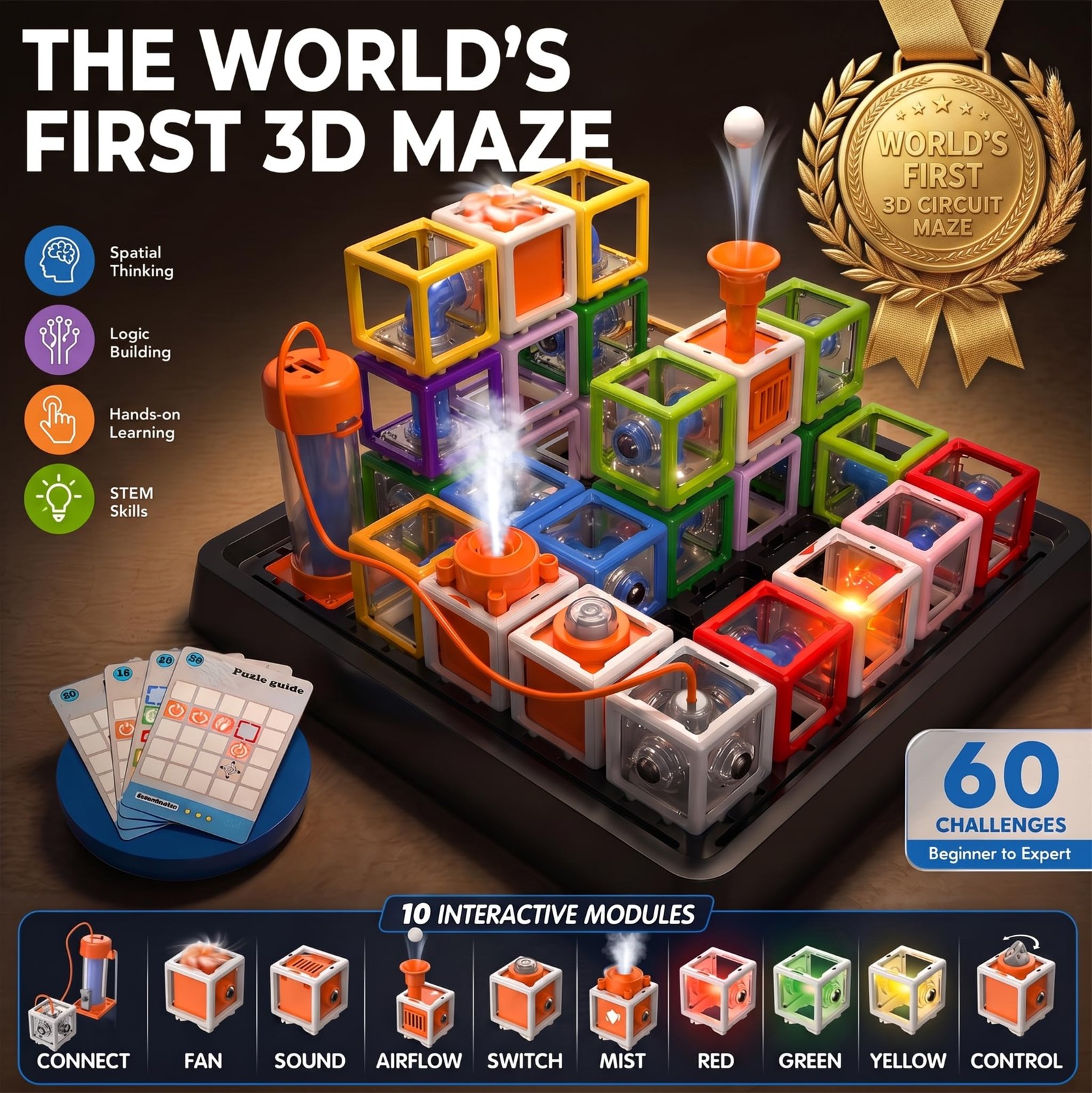 VkotaVkoty 3D Circuit Maze Science Kit Board Game – STEM Electronics Kit for …