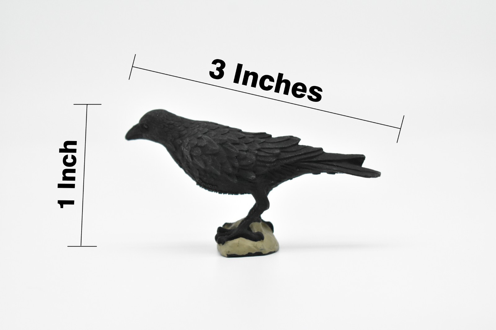 Raven, Crow Toy, Realistic Plastic Scale Model 3″ F1993 B624