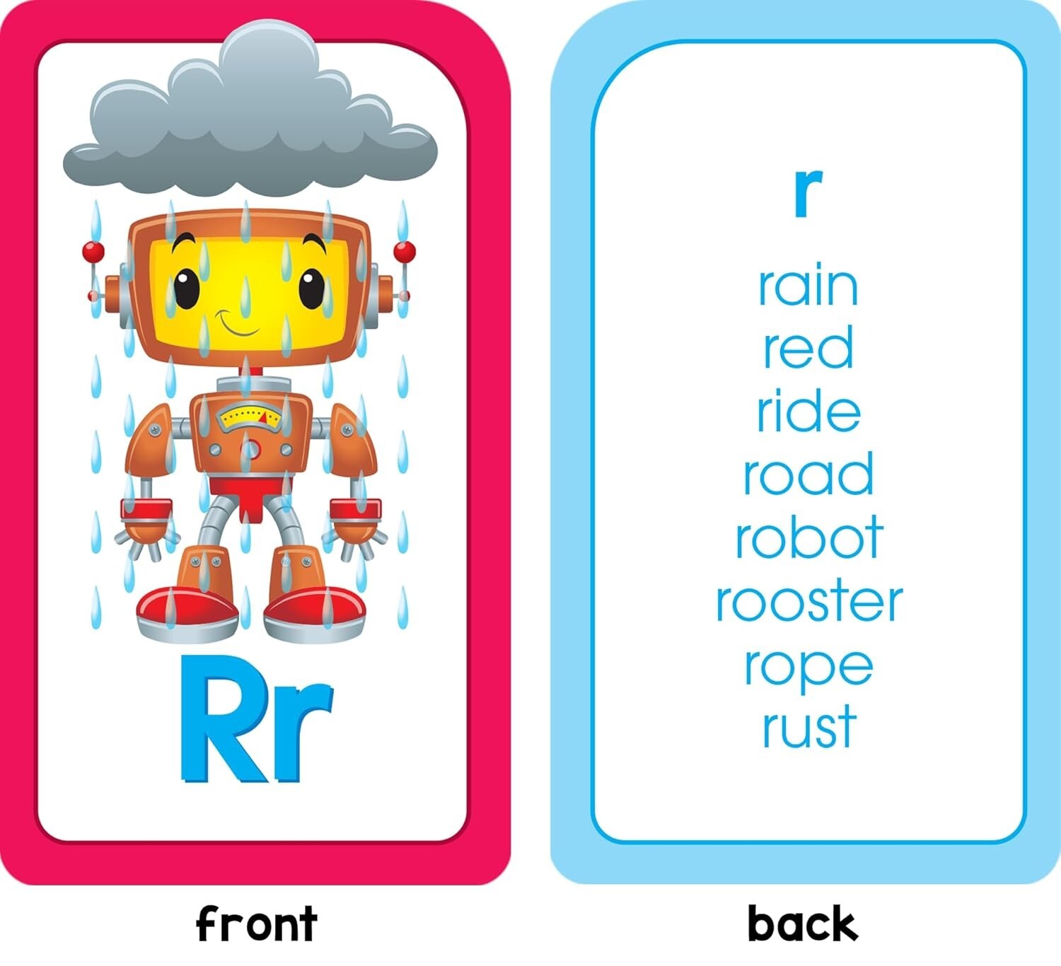 School Zone Phonics Made Easy Flash Cards Early Reading, Short Vowels, Long Vowe
