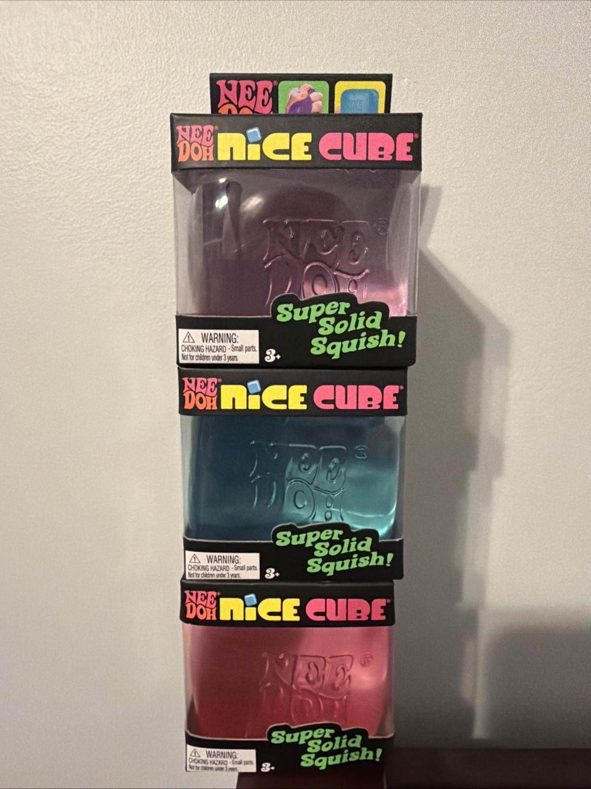 3 PACK AUTHENTIC- Nee Doh Nice Cube – Blue Purple Pink – Brand New