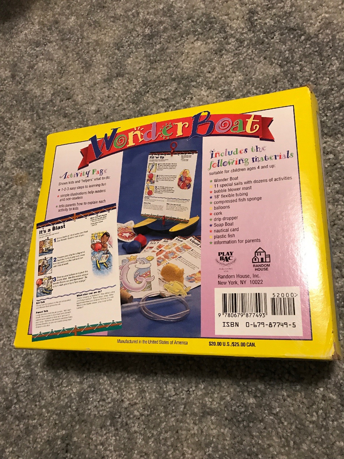 WONDER BOAT Science & Activity Kit – Ages 4 and Up – NEW & SEALED Free Shipping