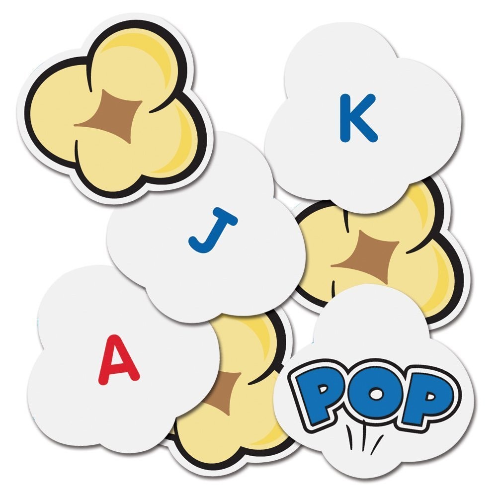 100 Piece Alphabet Popcorn Game for Kids Letter Recognition Age 4 and Up
