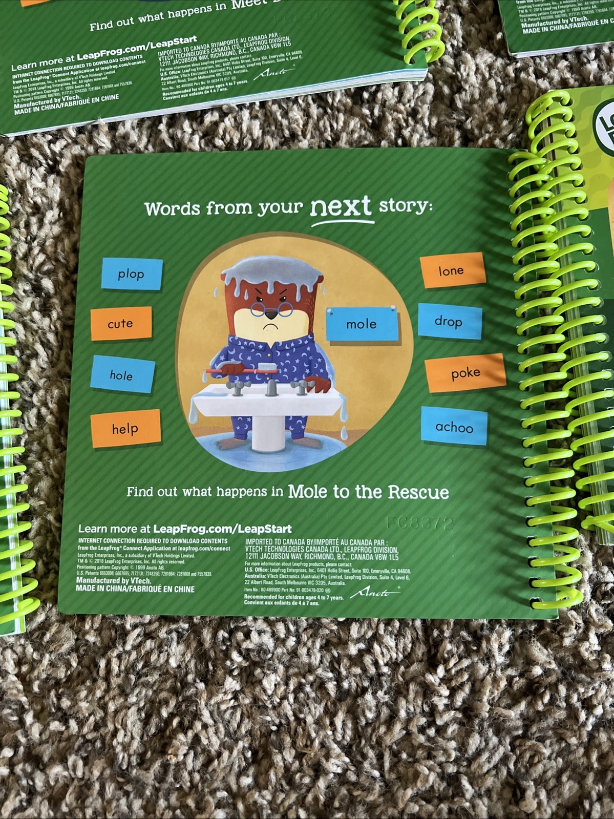 LeapFrog Leap Start Learn to Read Books 1 2 4 5 6 Long Short Vowels Sam Ted