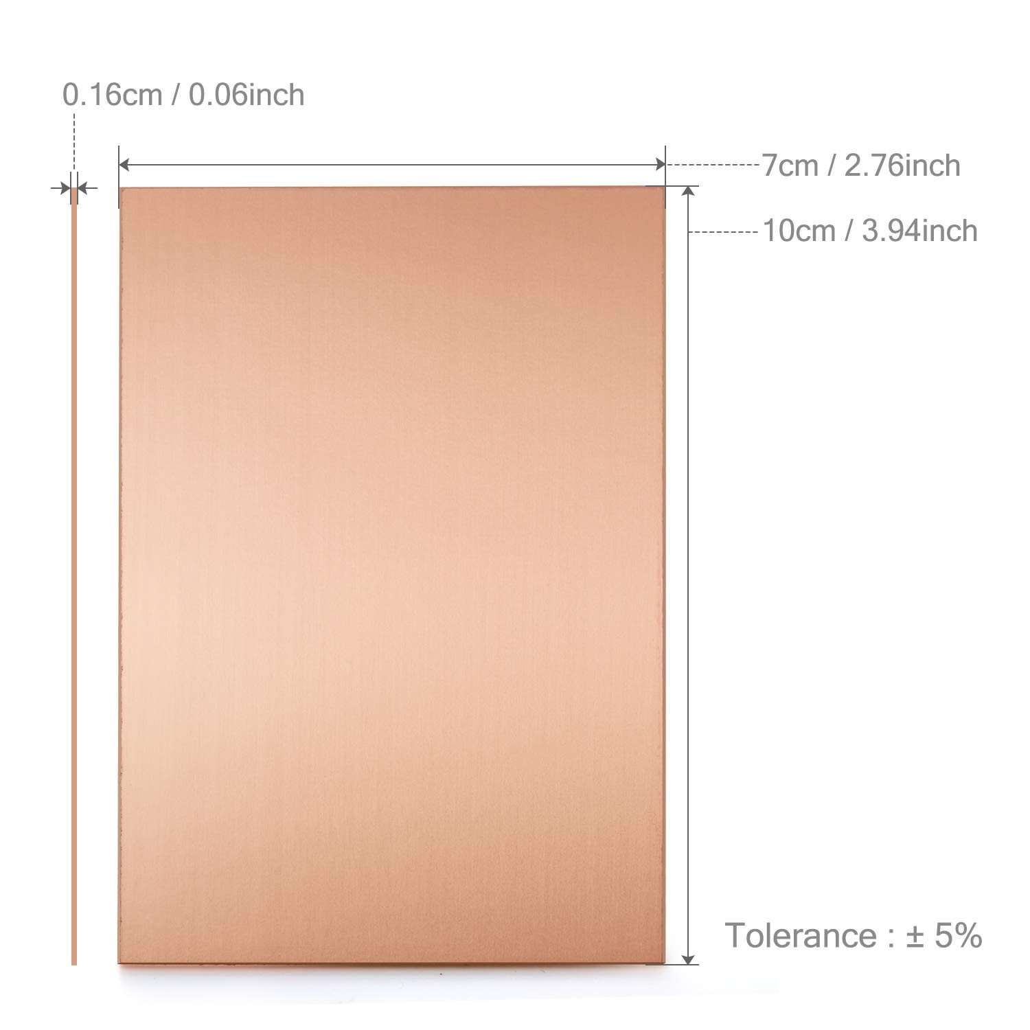 Chanzon 10 Pcs Single Sided Copper Clad Laminate PCB (7×10 cm 4×2.7 inch)…