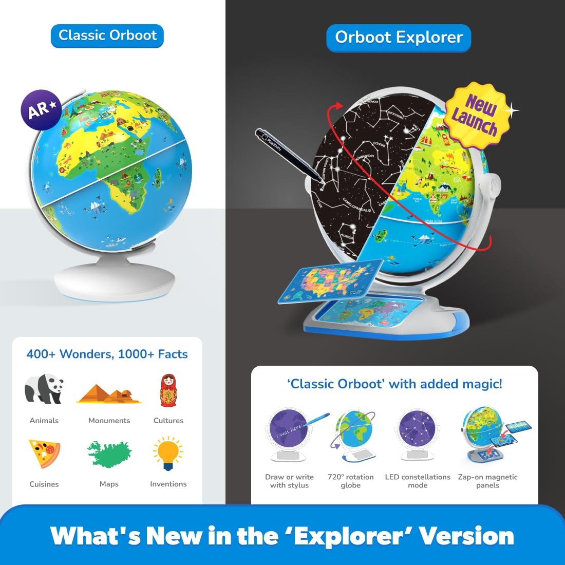 PlayShifu Orboot Earth Explorer – Interactive AR Globe for Kids Multi Color