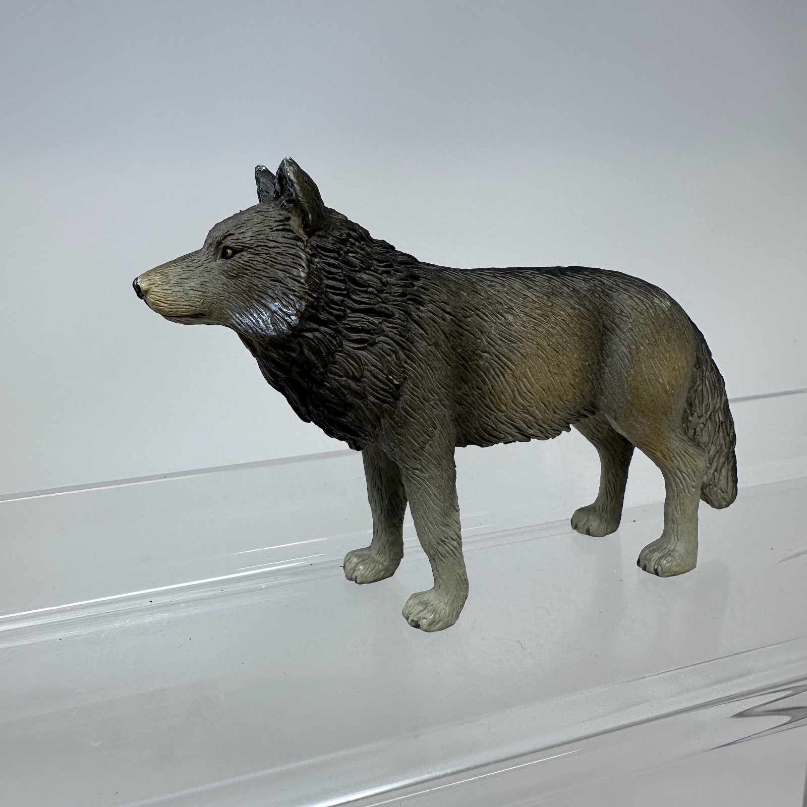 Mojo Timber Wolf Figure Gray Wildlife Jungle Zoo Wild Dog Animal 3.5″ 2010