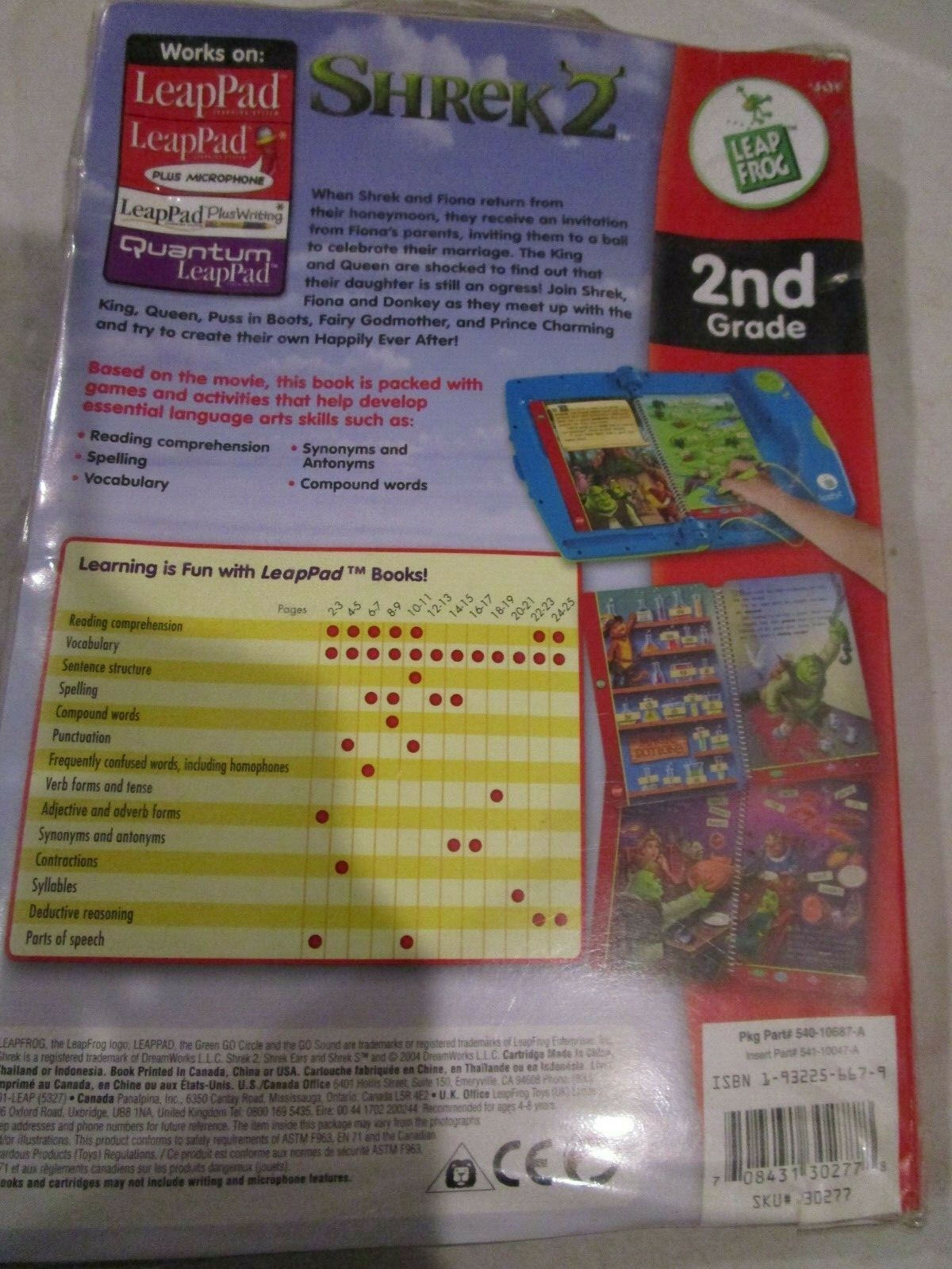 Shrek 2 Shrek2 Leap Frog 2nd Grade Reading Storybook Brand New